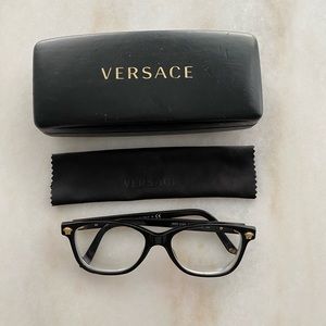 Versace black and gold eyeglasses